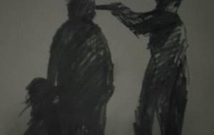 孫の前で銃殺される老人(市民)(敵兵に逆らうから) - 真鍋哲地