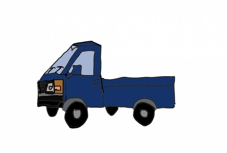 青色トラック