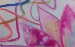 「蓮の花と波紋」 - サオリ