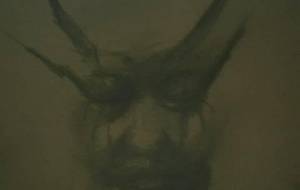 鬼隈取り、武将死化粧 - 真鍋哲地