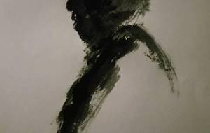 絵画作品、馬鹿(自分の横顔) - 真鍋哲地