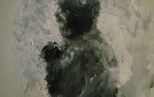 朧気な光のなか祈る兵士(母さんの微笑み最後に思いだして) - 真鍋哲地