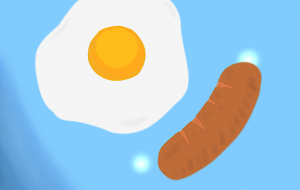 たまごとウインナーと寝起き - うお丸