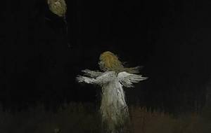 瞳の光を失った少女、今は暗い世界で風船を追いかけてるかもしれないけど!君には翼がある、何処にでも行ける、君はきずいてない - 真鍋哲地