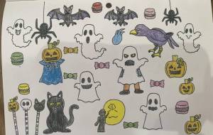 10月 - 白と黒を和える