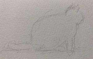 横を向く猫 - みちる