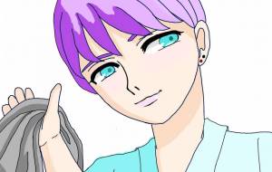 男子高校生(紫髪) - YUCARI