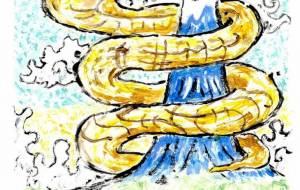 富士蛇年賀絵 - 【イベント】2025年巳年年賀状NSQ×障がい者アート協会デザインコンテスト