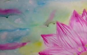 「春風の中の蓮の花」 - サオリ