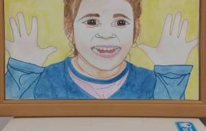 編み込みの女の子2 - 太陽と月