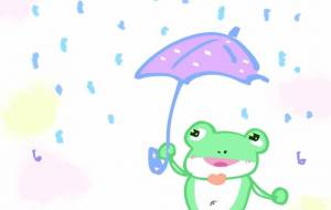 frog and umbrella - 春野しばいぬ 