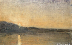 十和田湖夕景 - 島津康雄