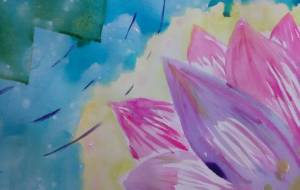 「霞がたつ蓮の池」 - サオリ