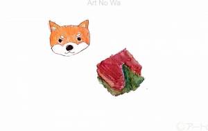柴犬と羊羹 -