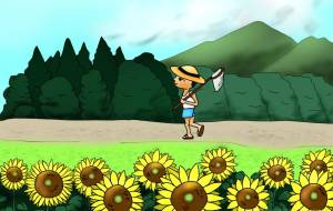 夏の風景と少年 - タツロー