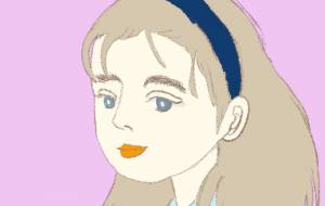 鉛筆で描いた女の子 - ちろ