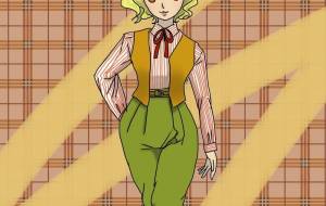 乗馬風の女性 - うりゆうこ