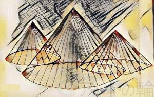 三つの円錐 - BW