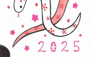 古田桃香年賀状3 - 【イベント】2025年巳年年賀状NSQ×障がい者アート協会デザインコンテスト 