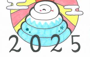 古田桃香年賀状5 - 【イベント】2025年巳年年賀状NSQ×障がい者アート協会デザインコンテスト