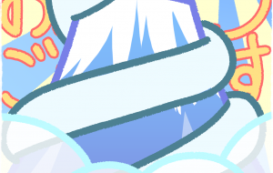 富士山と白蛇 - 【イベント】2025年巳年年賀状NSQ×障がい者アート協会デザインコンテスト