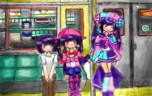 未来へ行く魔法電車 - チリイラスト