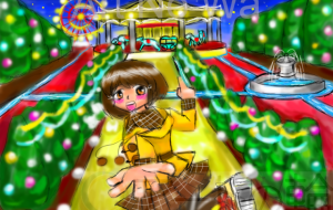 冬の遊園地 - チリイラスト