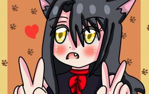 猫耳ダブルピース - ゆみ