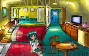 宿泊 - チリイラスト