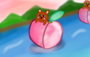 桃とプカプカ - 紅水海来