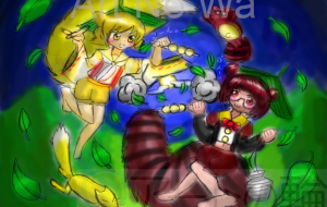 月見 - チリイラスト