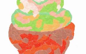 メロン味のソフトクリーム - もぐちゃん