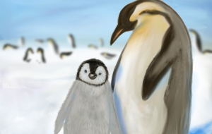 ペンギン親子 - ムナ