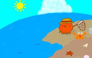 岩場でたこさん - わきっちょ