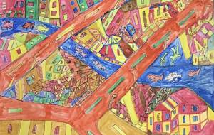 高速道路と町と川 - 宮野裕司