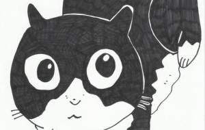 見つめるクロちゃん - 阿部貴志