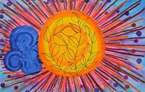 太陽核に住む植物 - 藍撫