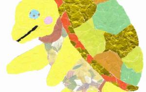 直立したカメ - もぐちゃん