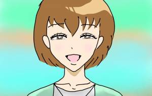 ショートヘアの女性 - 金垣魯文