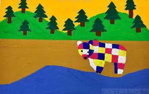 海辺の熊 - いしだちょこ