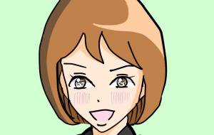 茶色い髪の女性 - 金垣魯文