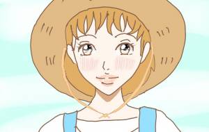 麦わら帽子の女性 - 金垣魯文