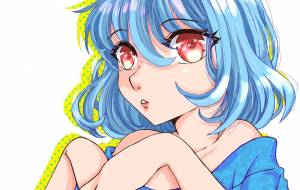 青い髪の女の子 - 文月 澪
