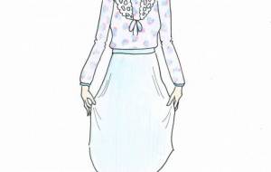 ブルースカートの女の子 - 草地美波