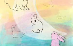 ゆうやけにあそぶうさぎたち - Flade