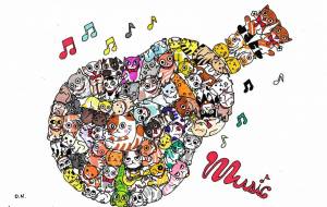 猫のパズル ギター - ねもとおさむ