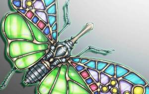 ステンドグラスの虫 - とりちゃん。