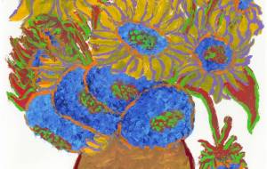 私の色彩で表現したゴッホの向日葵 Ⅱ - 阿部貴志