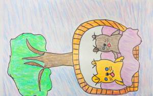 ベッドの中のにゃこ - KURO