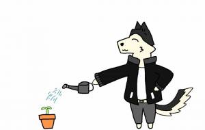 水やりをする細氷輝樹くん - Penne